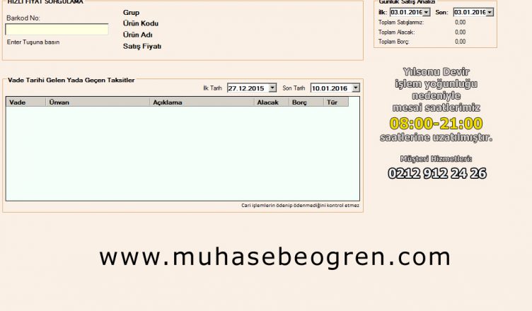 Bilsoft Ücretsiz Cari Takip Ön Muhasebe Programı